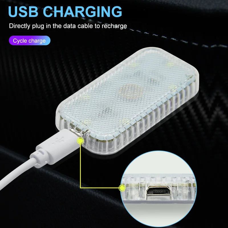 LED Touch Light Car Interior Lighting with USB Charging