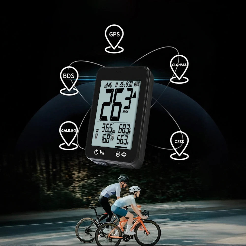 GPS Bike Computer Wireless with Auto Backlight and Bracket