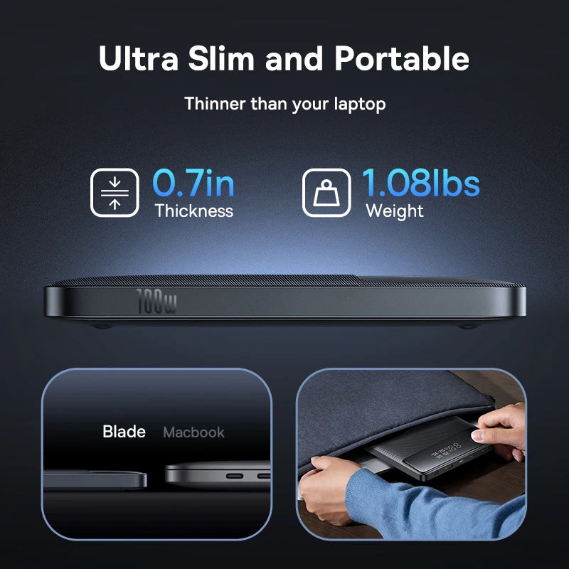 100W Power Bank 20000mAh Capacity PD Fast Charging Battery Charger Power bank
