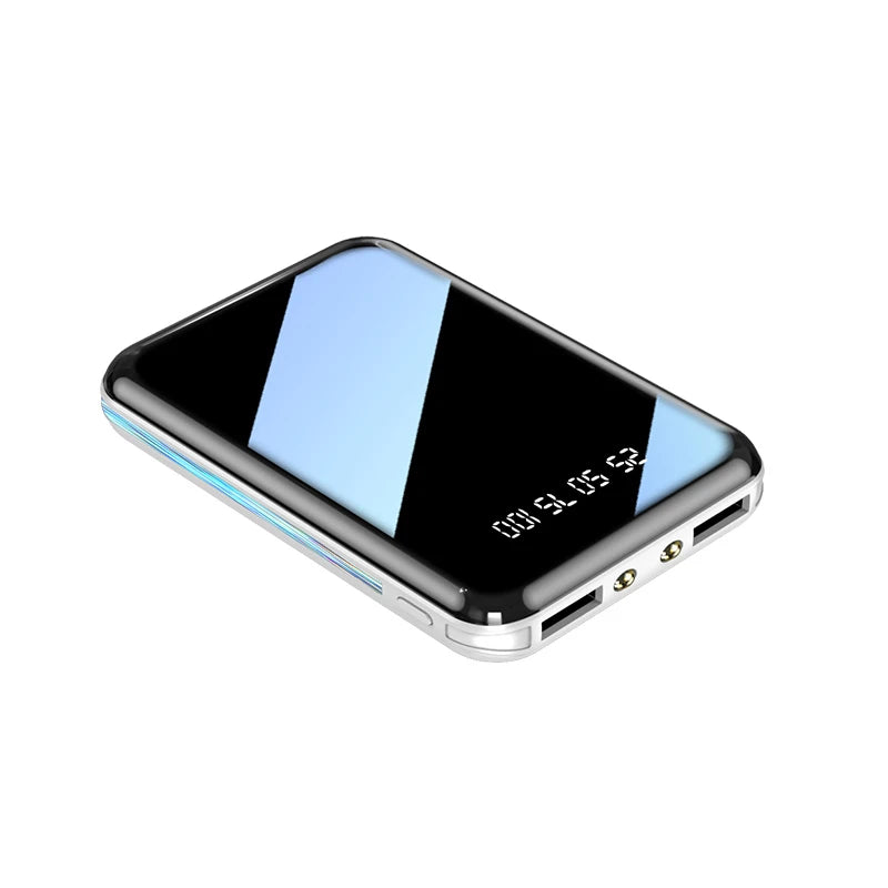 20000mAh Mini Power Bank Portable Charger Mirror Screen LED Digital Power bank External Battery