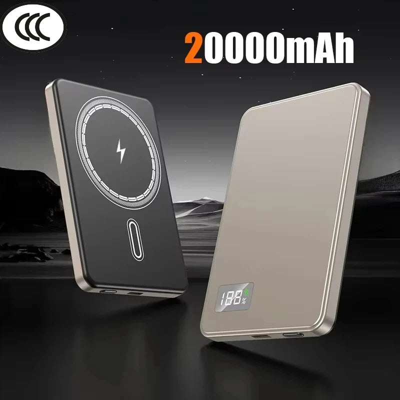 20000mAh Thin Portable Magnetic Wireless Power Bank