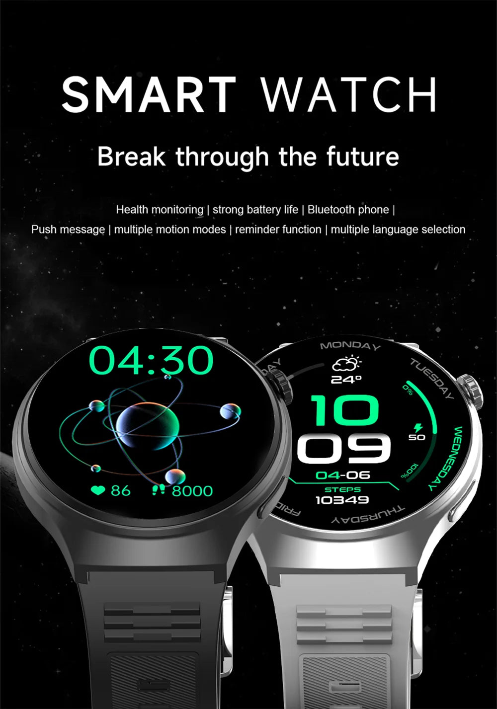 New Men's Smart Watch HD Display Health Tracking