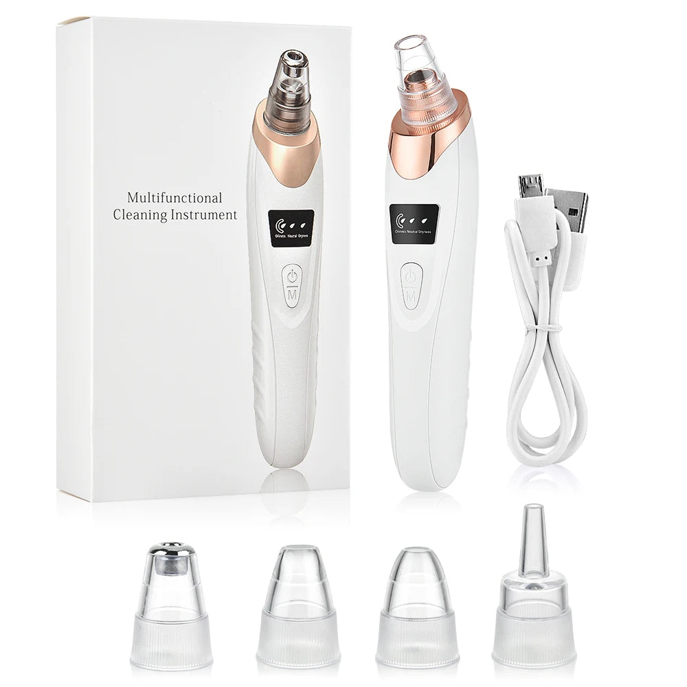 Blackhead Remover Pore Vacuum - USB Rechargeable Facial Pore Cleaner Kit