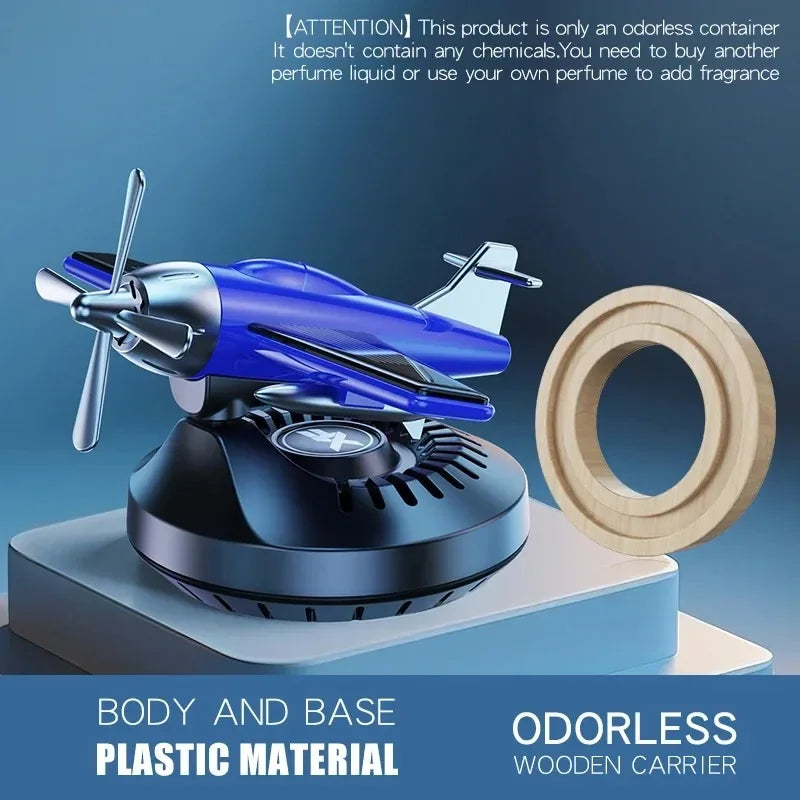 Solar Power Car Air Freshener Helicopter Decor Car Interior Decoration