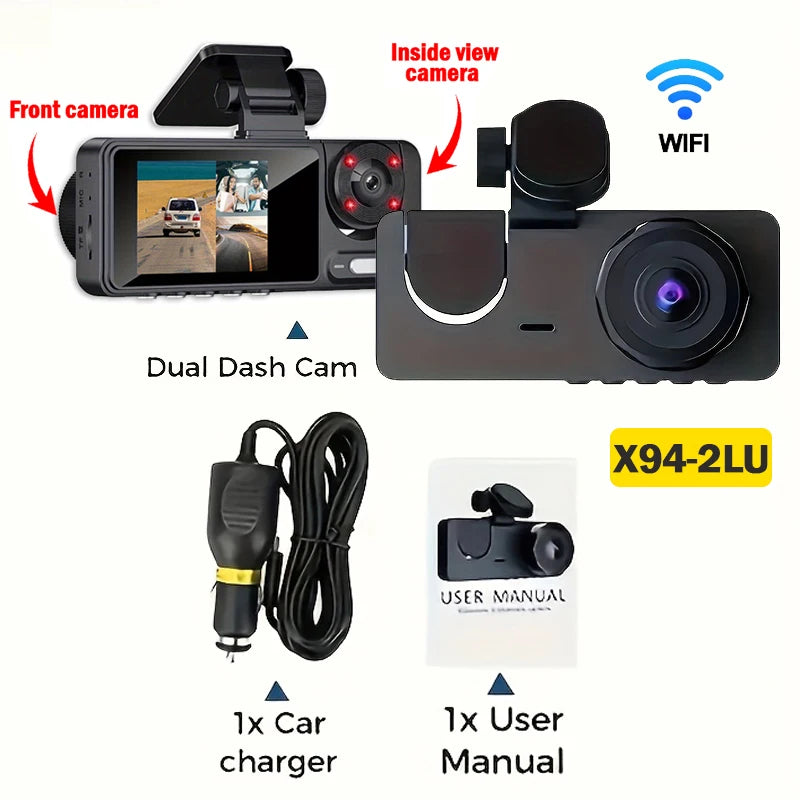 HD 1080P Video Front Built-in and Rear Camera W/IR Night Vision car accessories