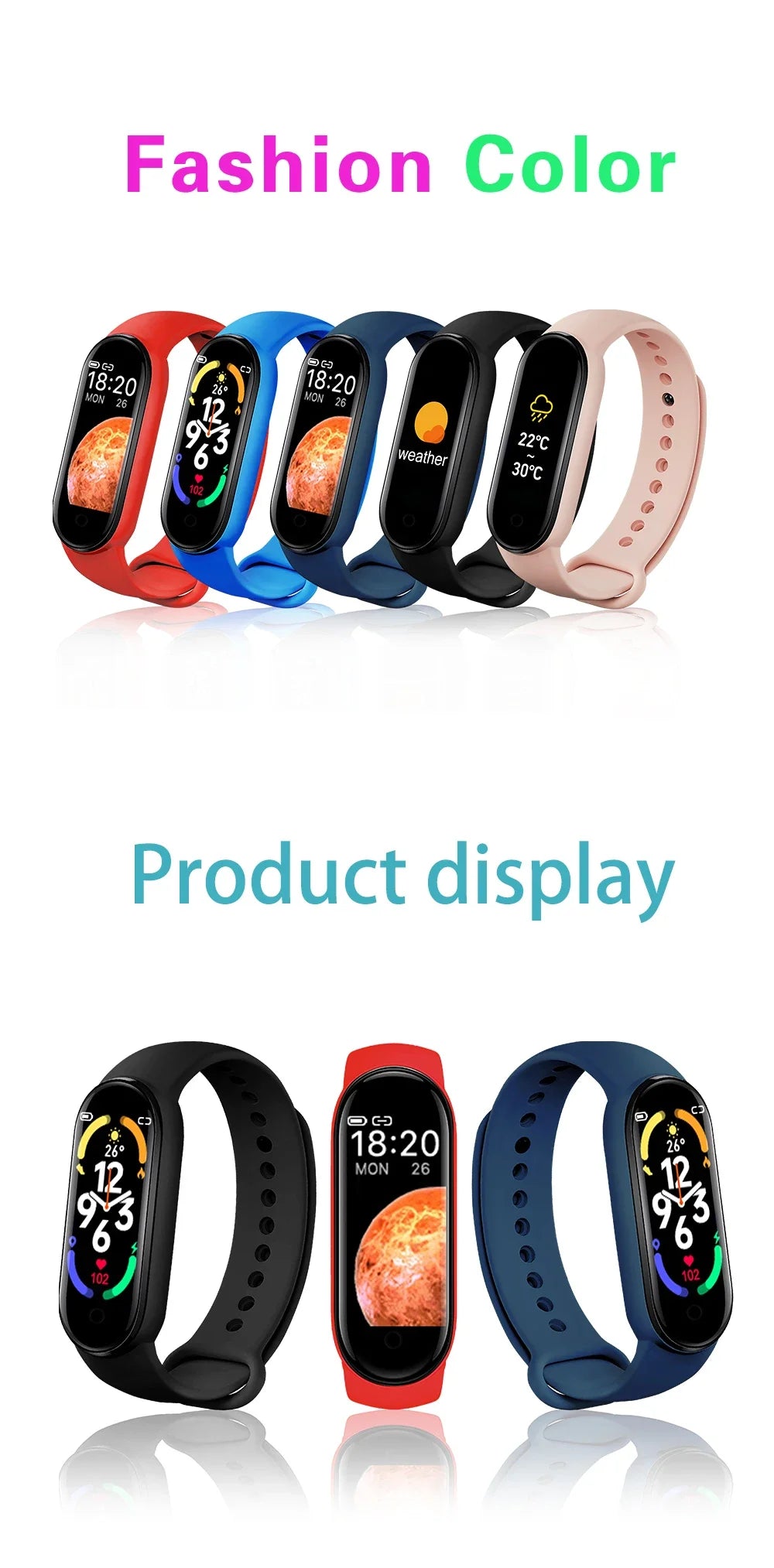 Smart Band Watch Silicone Heart Rate Smart Band