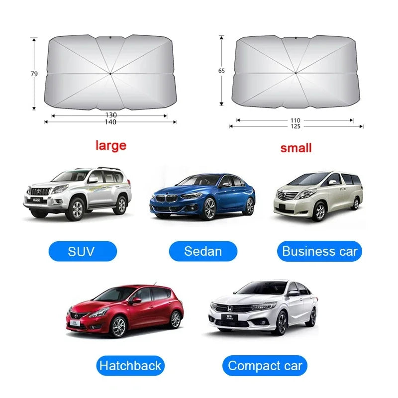 Car Windshield Sun Shade, Foldable Umbrella Sunshade/Cover