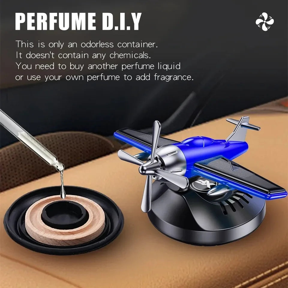 Solar Power Car Air Freshener Helicopter Decor Car Interior Decoration