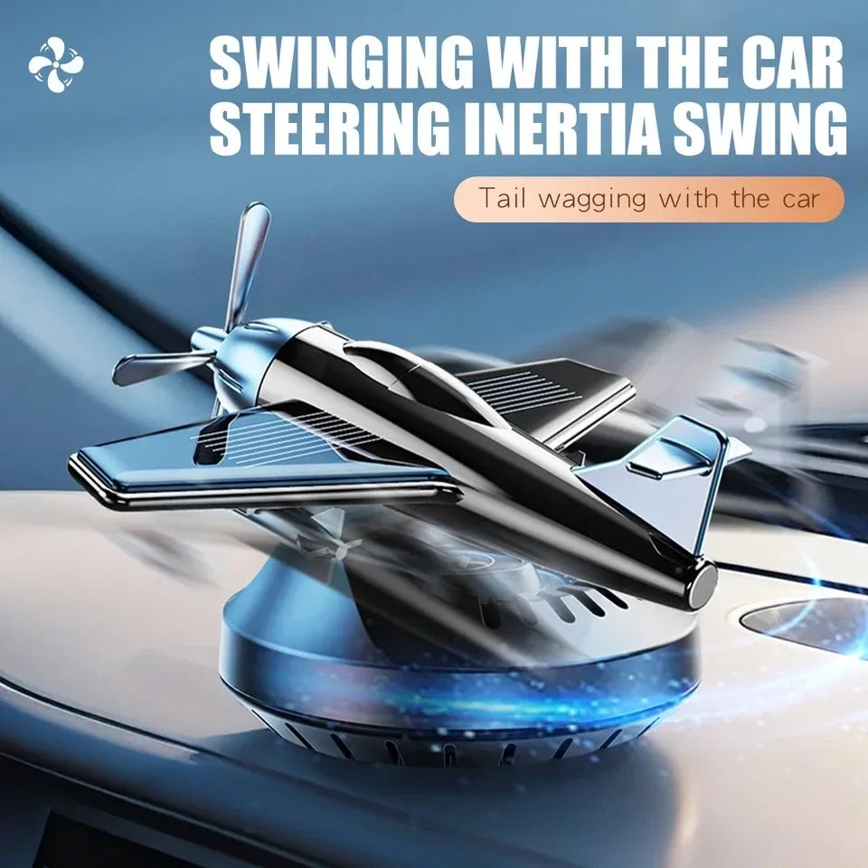 Solar Power Car Air Freshener Helicopter Decor Car Interior Decoration