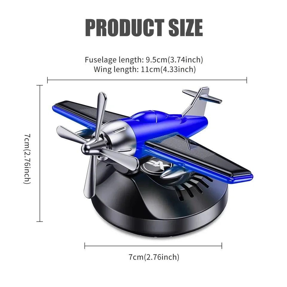 Solar Power Car Air Freshener Helicopter Decor Car Interior Decoration