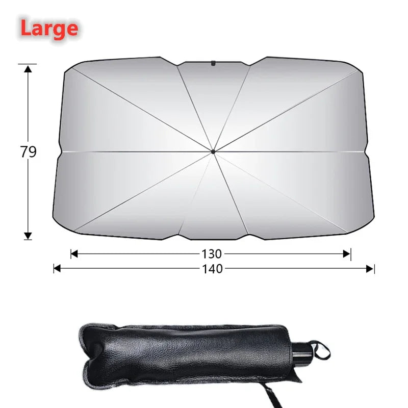 Car Windshield Sun Shade, Foldable Umbrella Sunshade/Cover