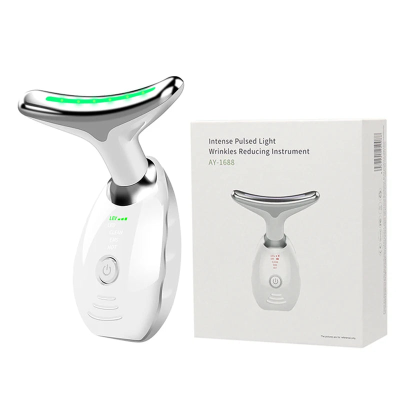Electric Wrinkle Remover LED Photon Face Neck Beauty Device