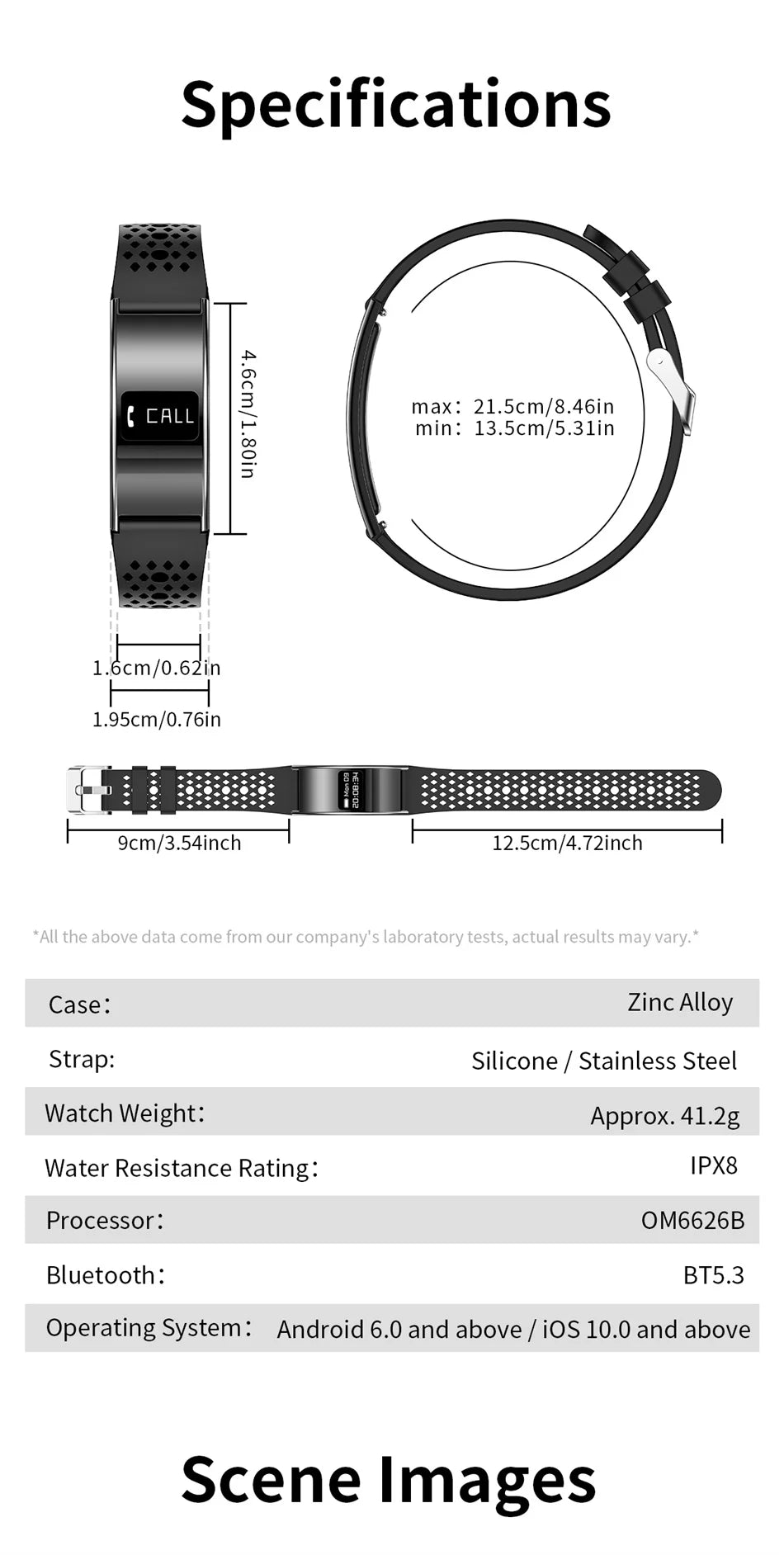 Men Women Smart Bracelet Heart Rate
