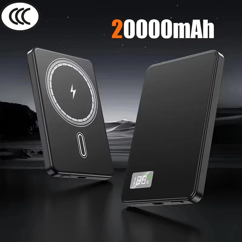 20000mAh Thin Portable Magnetic Wireless Power Bank