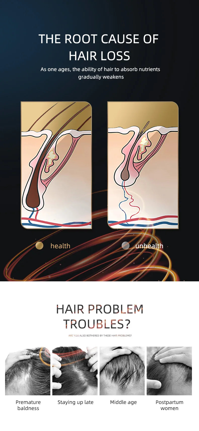 Electric Massage Comb Hair Growth Applicator Anti-Hair Loss Treatment