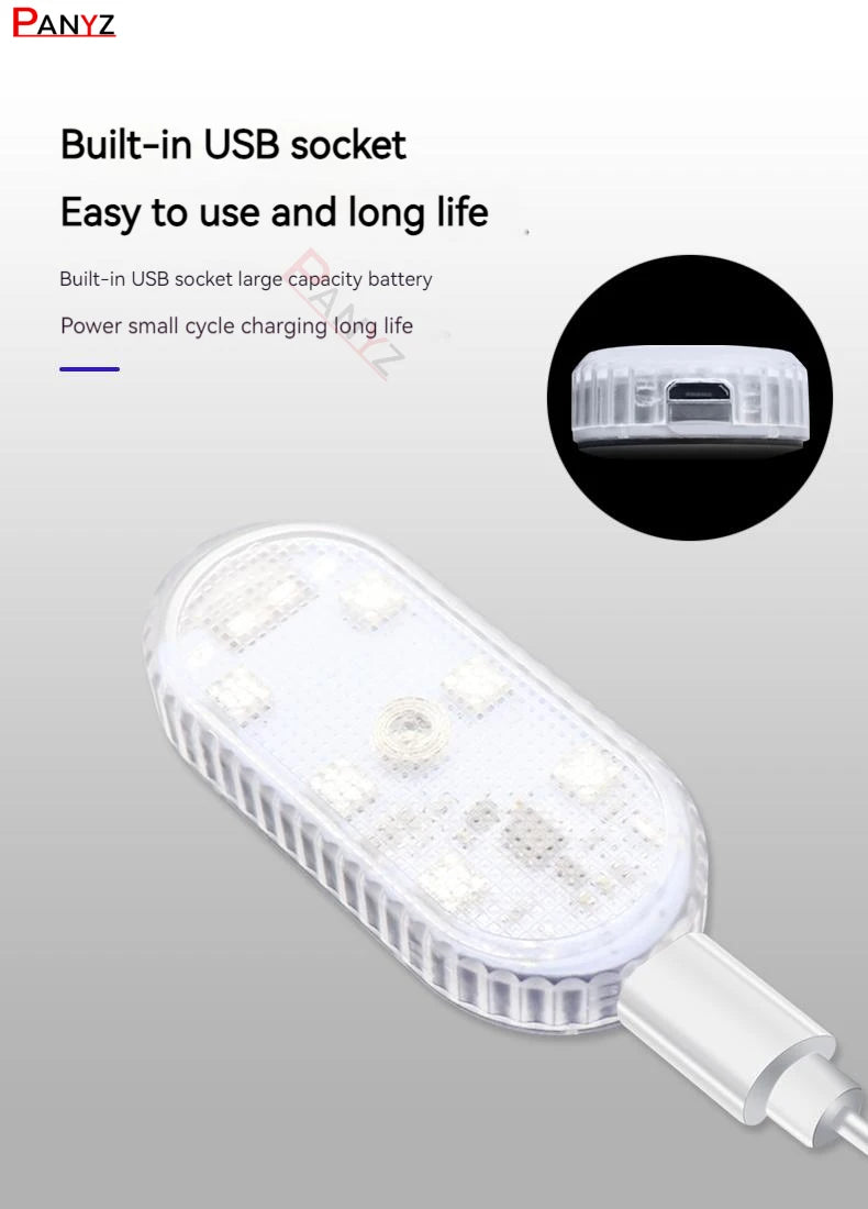 New Car Wireless Touch Lights With Magnet USB Rechargeable
