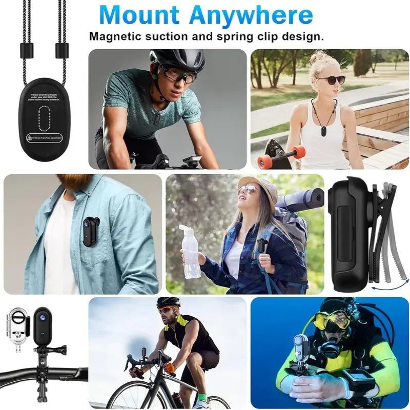 Mini Body Camera Helmet Handlebar Motorcycle Road Sport Cam