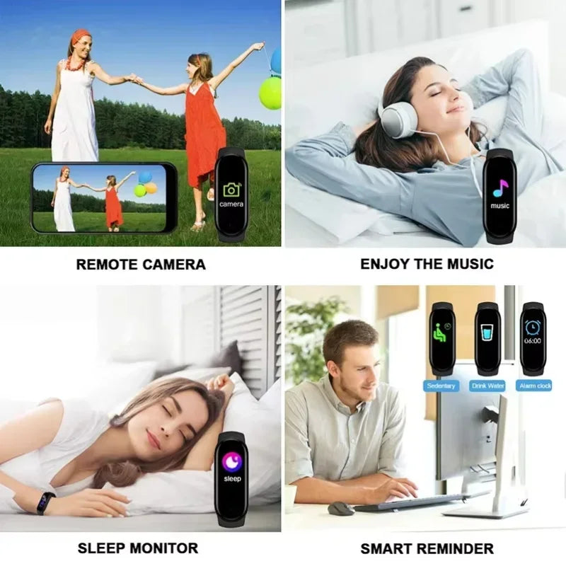 New M5 Smart Watch Digital Men Women Bluetooth Fitness Tracker Watch Sport Heart Rate Blood Pressure for Android iOS Smart watch