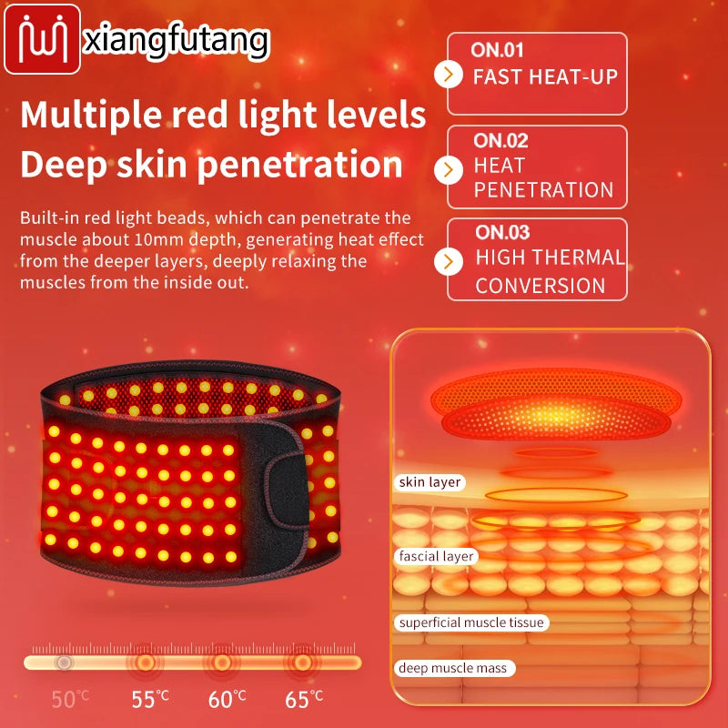 Therapy Belt -3-Gear Heat & Vibration, Relieves Lower Back Pain