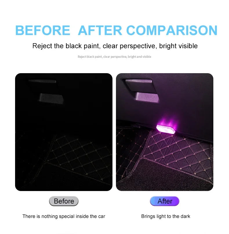 LED Touch Light Car Interior Lighting with USB Charging