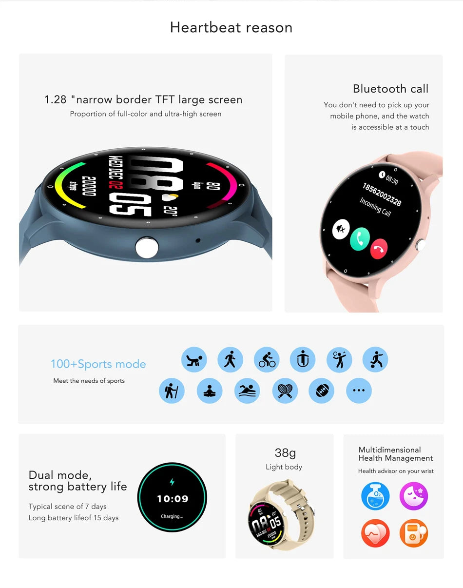 New Sport Smartwatch Men Sports Fitness Wristband IP68 Waterproof