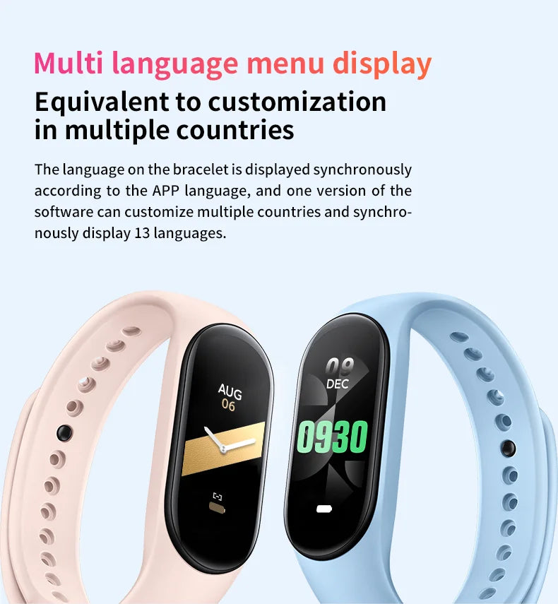 Sports Smart Watch Music Control Fitness Calorie Track Bracelet