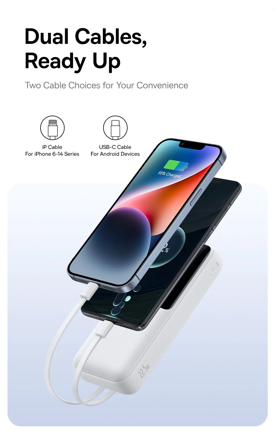 Power Bank 20000mAh PD 22.5W Fast Charging