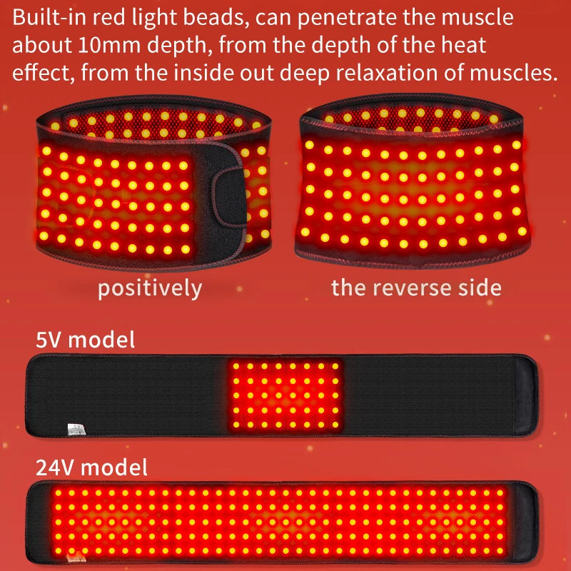 Therapy Belt -3-Gear Heat & Vibration, Relieves Lower Back Pain