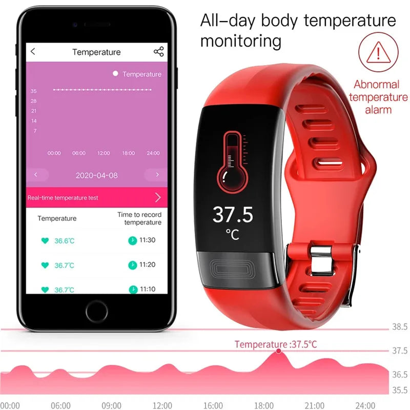 Smart Wristband Fitness Tracker, Calorie Blood Pressure Waterproof