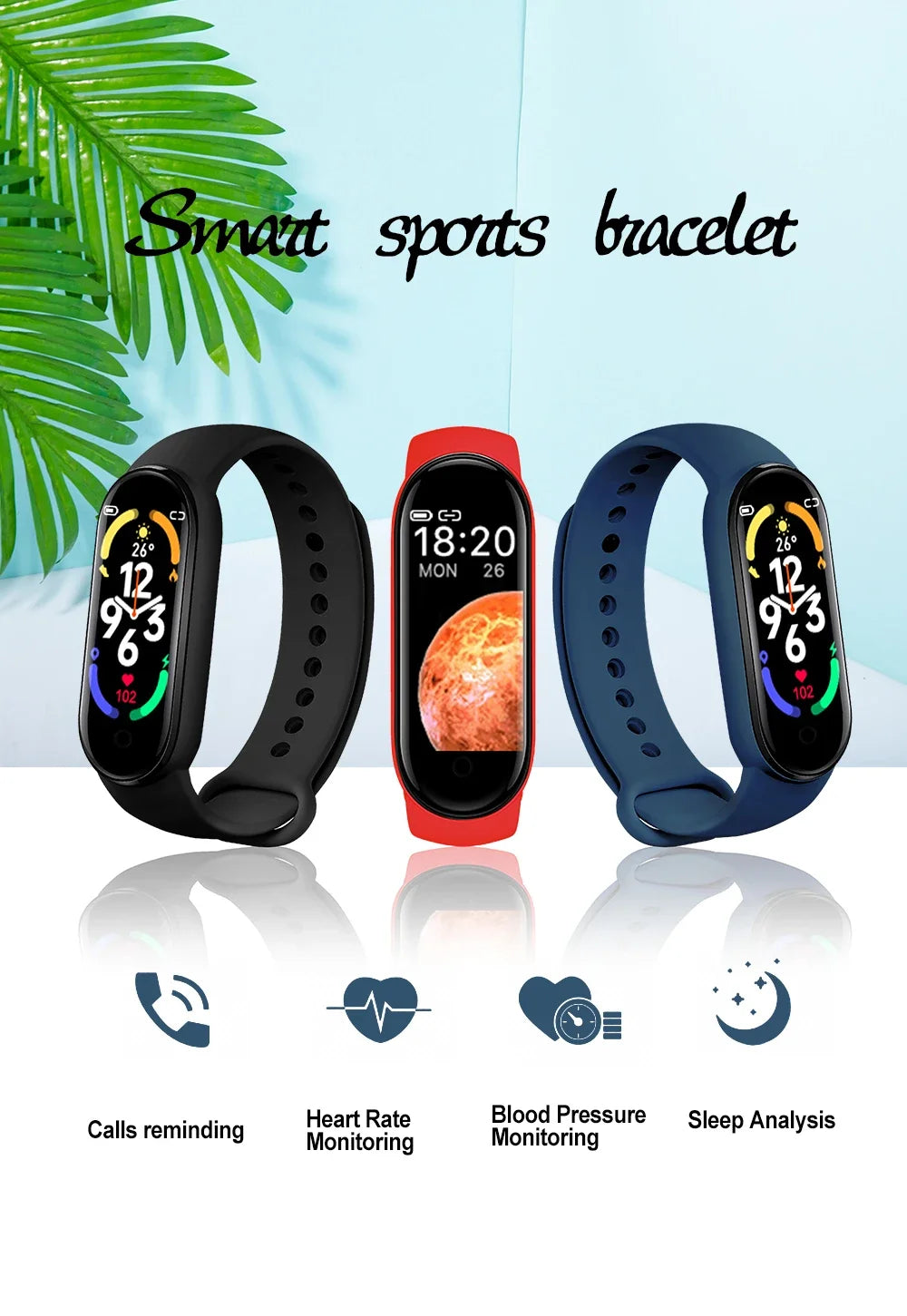 Smart Band Watch Silicone Heart Rate Smart Band