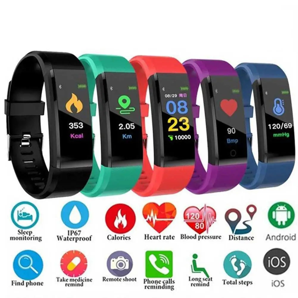 Smart Sports Bracelet Bluetooth Wristband Heart Rate Monitor Fitness Tracker Band