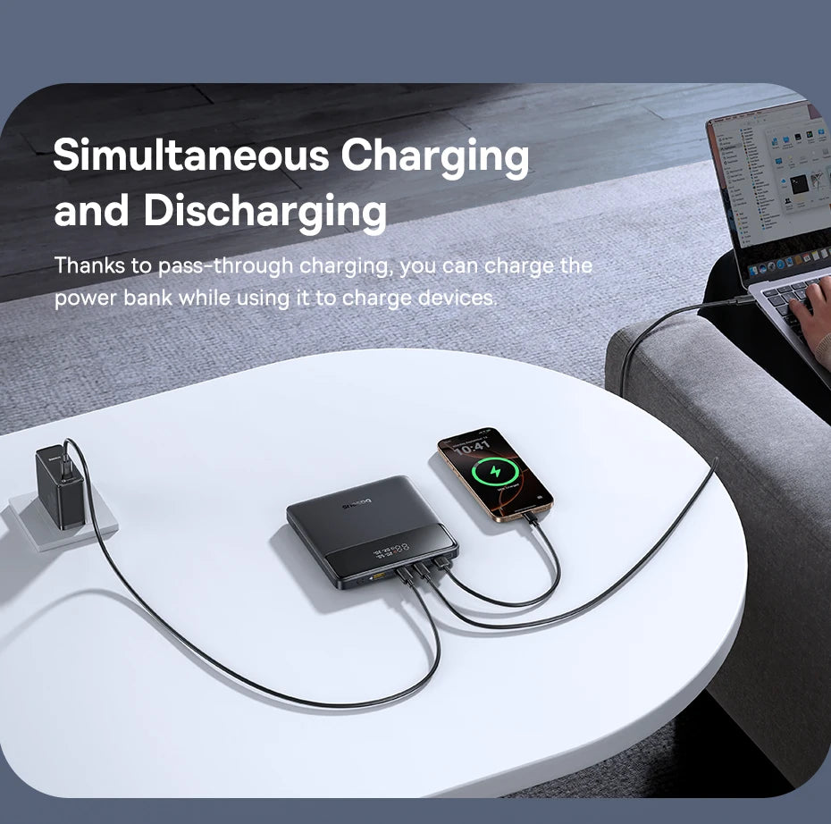 100W Power Bank 20000mAh Capacity PD Fast Charging Battery Charger Power bank