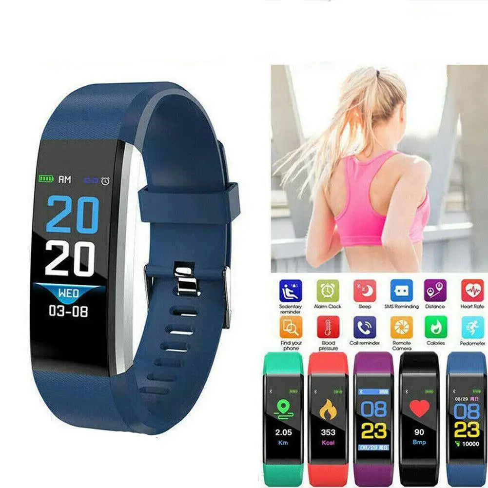 Smart Sports Bracelet Bluetooth Wristband Heart Rate Monitor Fitness Tracker Band