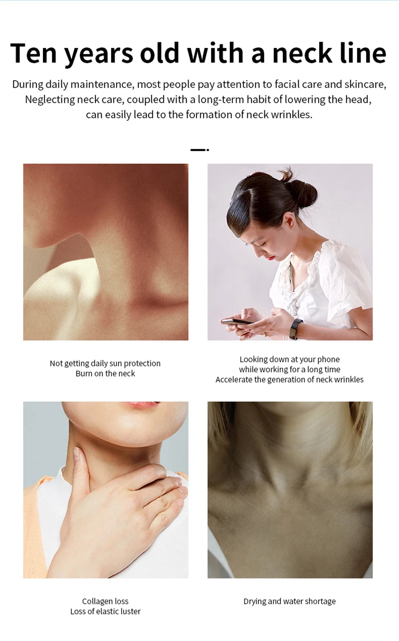 Electric Wrinkle Remover LED Photon Face Neck Beauty Device