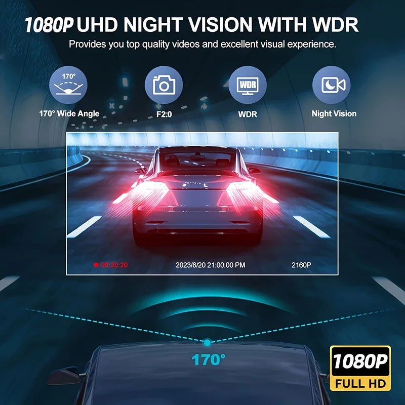 HD 1080P Video Front Built-in and Rear Camera W/IR Night Vision car accessories